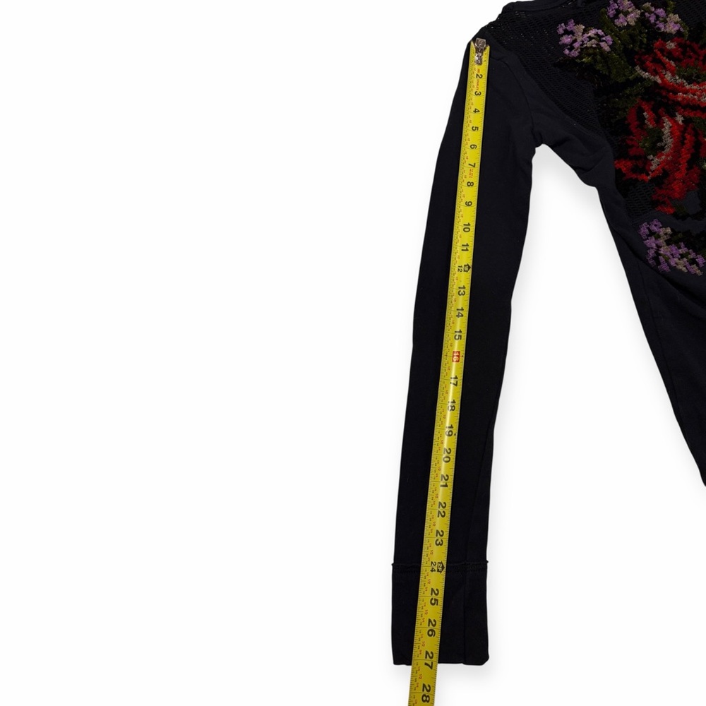 JEAN PAUL GAULTIER Fuzzi Knit Floral Embroidered Mesh Sweater Mini Dress - Picture 13 of 16